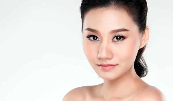 Schöne Junge Asiatische Frau Mit Sauberer Frischer Haut Mädchen Schönheit — Stockfoto