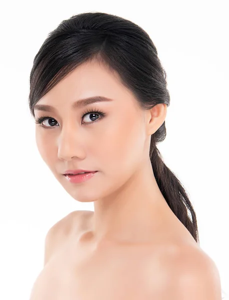 Belle Jeune Femme Asiatique Avec Look Propre Peau Fraîche Fille — Photo