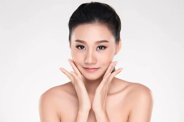 Belle Jeune Femme Asiatique Avec Look Propre Peau Fraîche Fille — Photo