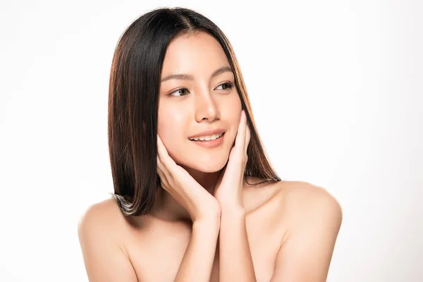 Bela Jovem Asiático Mulher Com Limpo Fresco Pele Olhar Menina — Fotografia de Stock