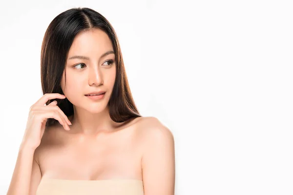 Beautiful Young Asian Woman Clean Fresh Skin Look Girl Beauty — Stock Photo, Image