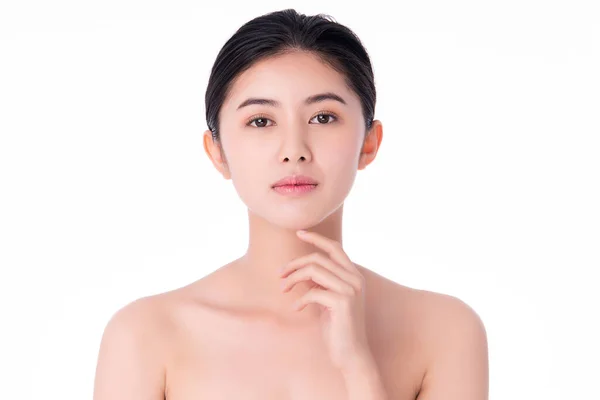 Belle Jeune Femme Asiatique Avec Peau Fraîche Propre Soins Visage — Photo