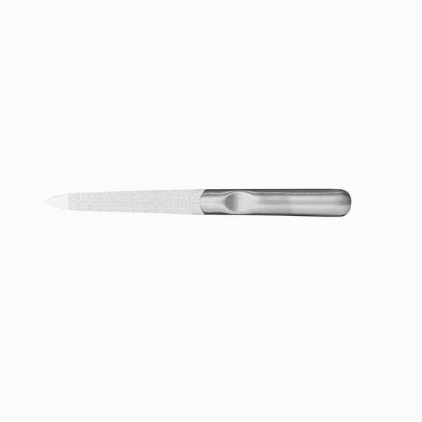 Nail File White Grip Isolated White Background Manicure Pedicure Tool — Zdjęcie stockowe