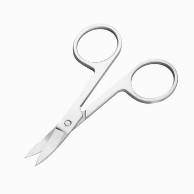 beyaz izole küçük metal manikür makası