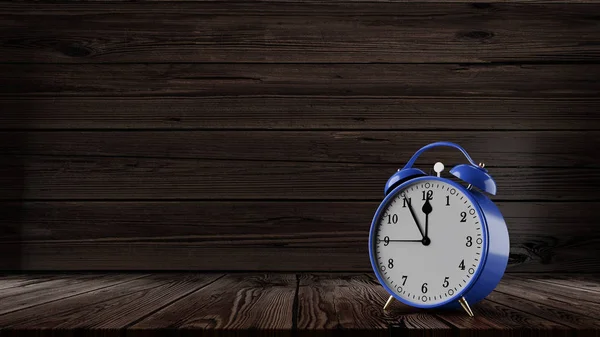 Relógio Alarme Retrô Com Cinco Minutos Doze Horas Alta Resolução — Fotografia de Stock