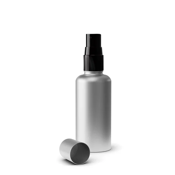 Metal Bottle White Background Illustration — Stock Photo, Image