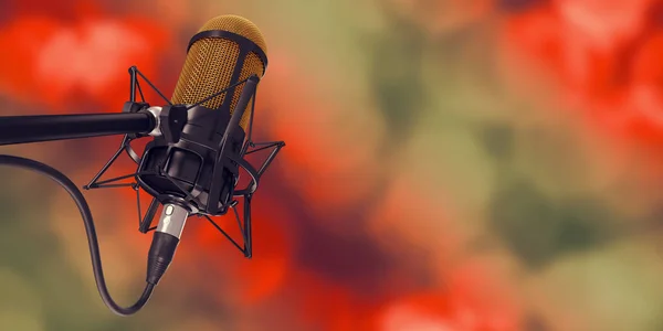 Microphone Studio Background Illustration — Stock Photo, Image