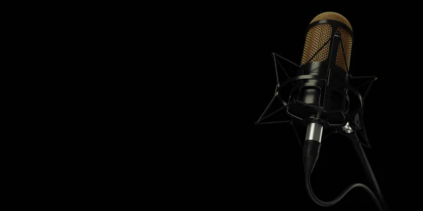 Microphone Studio Background Illustration — Stock Photo, Image