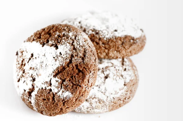 グラニュー糖で白い背景のオートミール クッキー — ストック写真