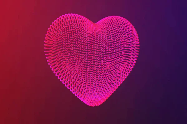 Present Saint Valentine Day His Heart Beautiful Colorful Background Valentine — Stock Photo, Image