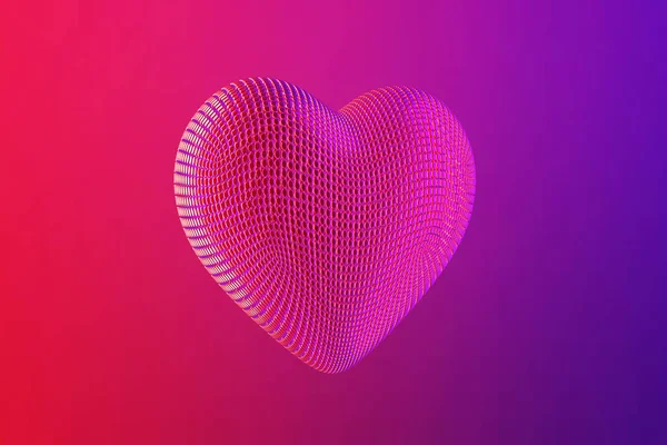 Present for Saint Valentine\'s day in his heart. Beautiful colorful background to st. Valentine day. Greeting card with red hearts. Wedding\'s invitation. Love expression. 3d illustration