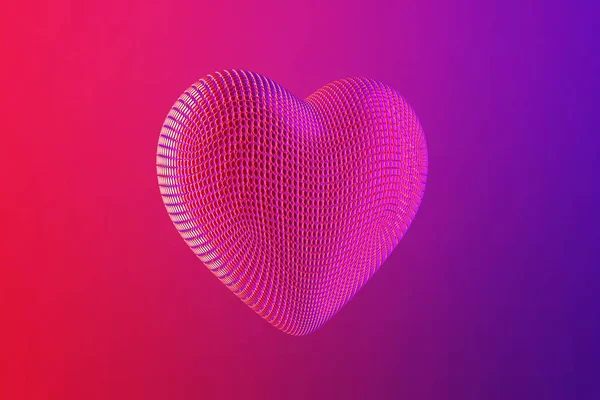 Present Saint Valentine Day His Heart Beautiful Colorful Background Valentine — Stock Photo, Image