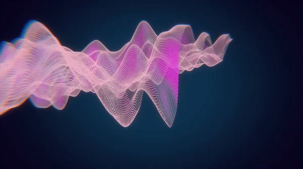 Фиолетовые Волны Абстрактного Фона Большим Количеством Светлых Пятен Рендеринг — стоковое фото