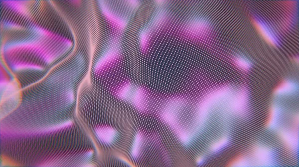 Růžové Vlny Abstraktní Pozadí Spoustou Světlých Skvrn Vykreslování — Stock fotografie