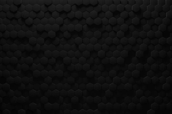 Fondo negro con formas geométricas, volumen oscuro . — Foto de Stock