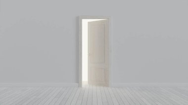boş eve giriş açık kapı - render-arka plan görüntü bir görüntü oluşturma kompozisyon