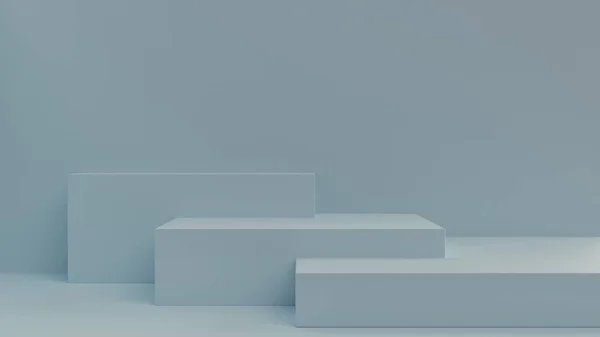 Geometri temel geometrik şekiller mavi sahne bileşimi.