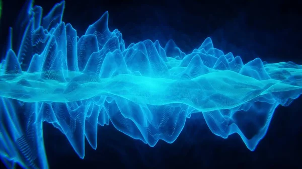 Abstract Background Dynamic Waves Big Data Visualization Sound Wave Element — Stock Photo, Image