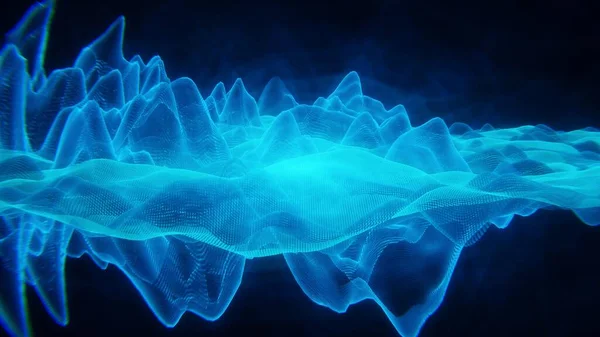 Abstract Background Dynamic Waves Big Data Visualization Sound Wave Element — Stock Photo, Image