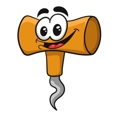 çizgi film tirbuşon, vektör çizim