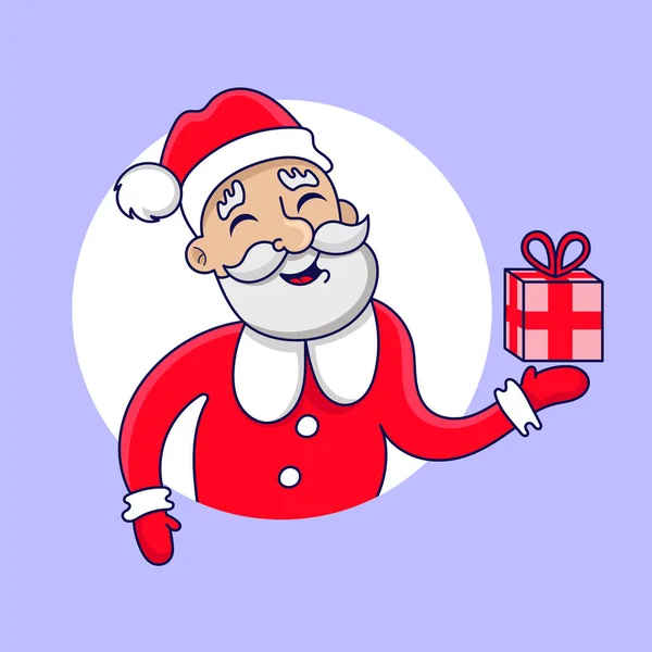 Joyeux Père Noël Avec Des Cadeaux Illustration Vectorielle — Image vectorielle