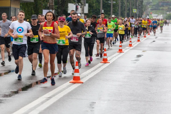 Dnipro Oekraïne Mei 2018 Deelnemers Van Interpipe Dnipro Halve Marathon — Stockfoto