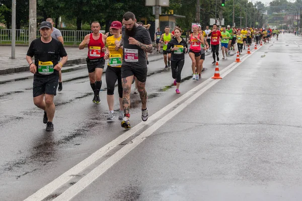 Dnipro Oekraïne Mei 2018 Deelnemers Van Interpipe Dnipro Halve Marathon — Stockfoto