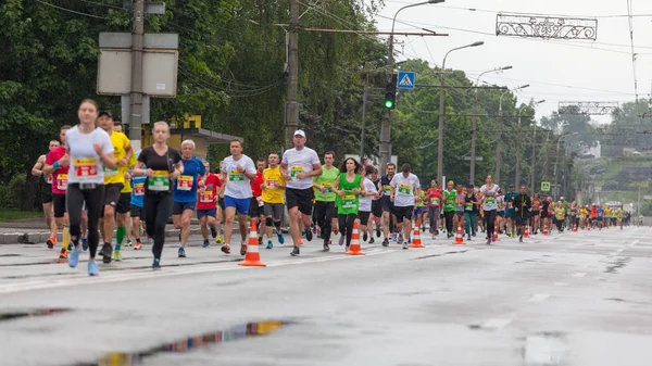 Dnipro Oekraïne Mei 2018 Deelnemers Van Interpipe Dnipro Halve Marathon — Stockfoto