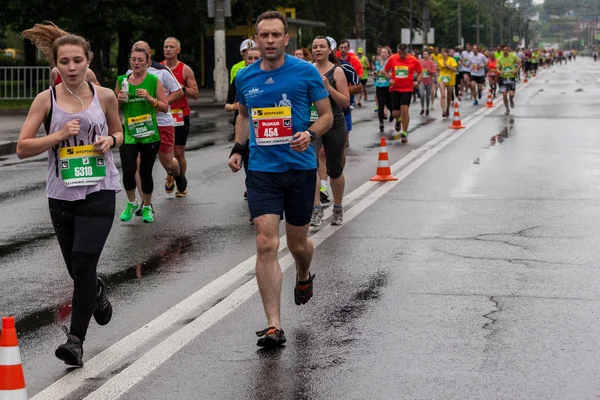 Dnipro Oekraïne Mei 2018 Deelnemers Van Interpipe Dnipro Halve Marathon — Stockfoto