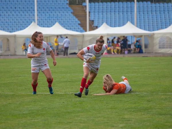 Dnipro Ukraina Czerwca 2018 Rugby Europy Kobiet Siódemki Trofeum 2018 — Zdjęcie stockowe