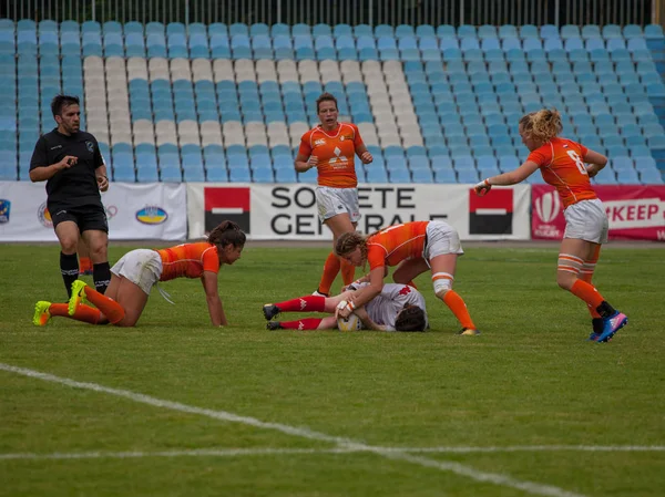 Dnipro Ukraina Czerwca 2018 Rugby Europy Kobiet Siódemki Trofeum 2018 — Zdjęcie stockowe