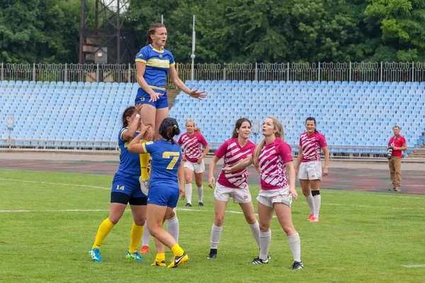 Dnipro Ukraina Czerwca 2018 Rugby Europy Kobiet Siódemki Trofeum 2018 — Zdjęcie stockowe