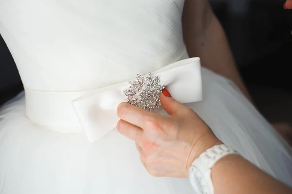 Bride wedding details - wedding white dress for a wife