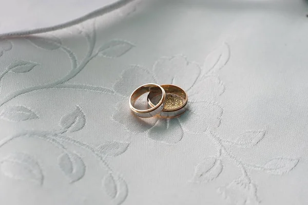 ring wedding as a symbol on the white table