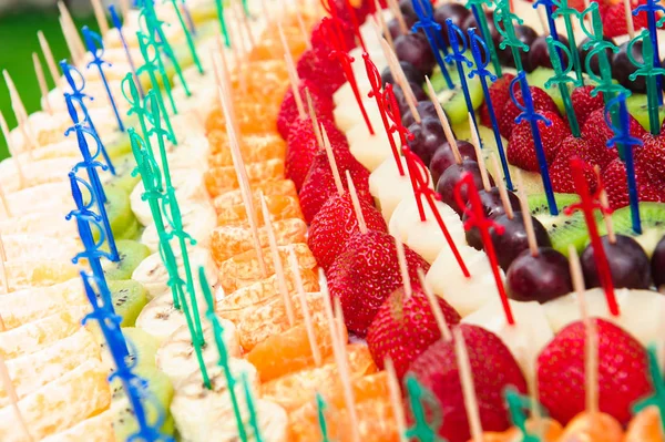 Assorted fruit, heart. Wedding banquet in a restaurant, party in a restaurant