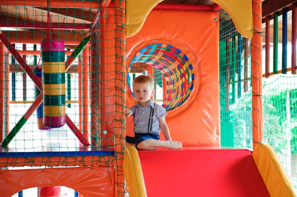 Indoor playground with colorful plastic balls for children