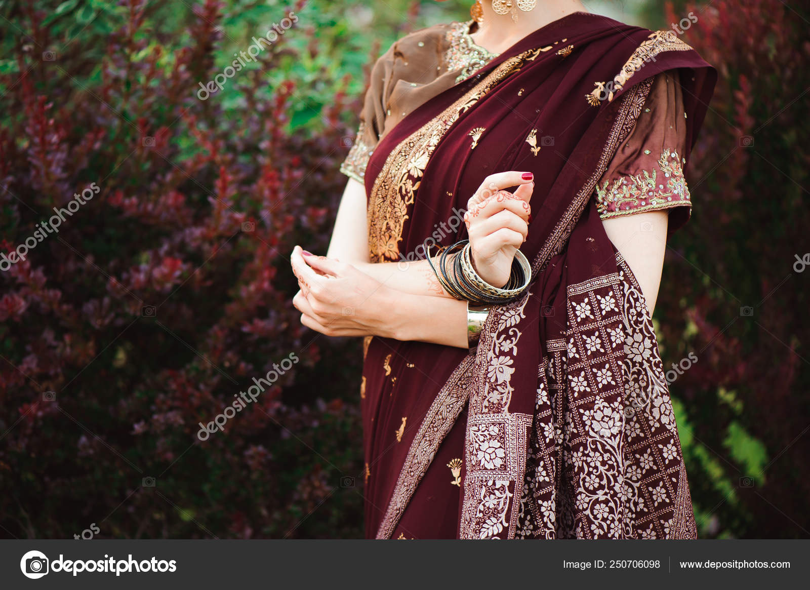 Henna Wedding Design Woman Hands With Black Mehndi Tattoo Hands