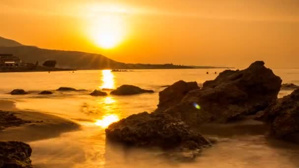 Sunset Timelapse Kreta Grecia — Vídeos de Stock