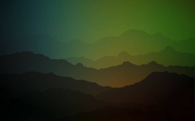 Koyu yeşil, kırmızı vektör şablon soyut daireler ile. Bir belirsiz sirkumfleks soyut örnek gradyan ile. İşiniz için en iyi bulanık tasarım.