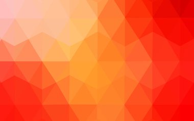 Işık turuncu vektör soyut mozaik desen. Üçgenler ile renkli soyut resimde. Web siteniz için köşeli tasarım.