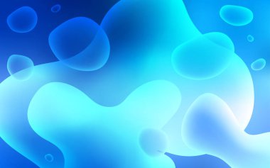 Eğri daireler ile ışık mavi vektör desen. Degrade çizgiler ile renkli soyut resimde. Cep telefonu arka plan için şablon.