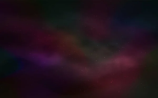 Темно Червоний Векторний Шаблон Космічними Зірками Блискуча Кольорова Ілюстрація Яскравими — стоковий вектор