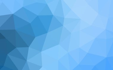 Hafif mavi vektör Çokgen soyut düzeni. Üçgenler ile renkli resimde parlayan. Web siteniz için yeni bir doku.