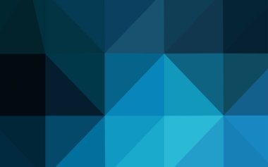 Koyu mavi vektör poligonal şablonu. Tamamen yeni bir renk illüstrasyon poligonal bir tarzda. İş tasarımınız için tamamen yeni bir şablon.