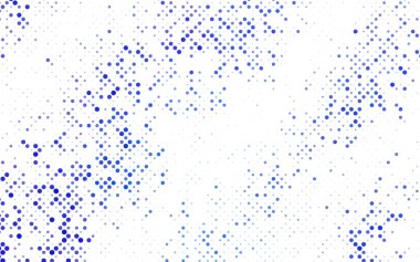Dairelerden oluşan DARK BLUE vektör çizimi. İşiniz için noktalı gradyan tasarımı. Renkli benekli yarım ton biçiminde yaratıcı geometrik arkaplan.