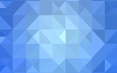 Hafif mavi vektör düşük poli doku. Üçgenler ile renkli soyut resimde. Afiş için tamamen yeni bir şablon.