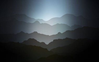 Koyu mavi vektör sıvı şekiller şablonuyla. Gradyan ile dağ tarzında yaratıcı geometrik şekil. İşiniz için en iyi bulanık tasarım.