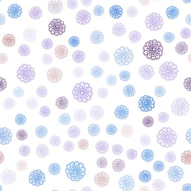 Açık mavi, kırmızı vektör sorunsuz doodle bulanık şablonu. Dekoratif illüstrasyon soyut şablonundaki karalamalar ile. İşiniz için en iyi bulanık tasarım.