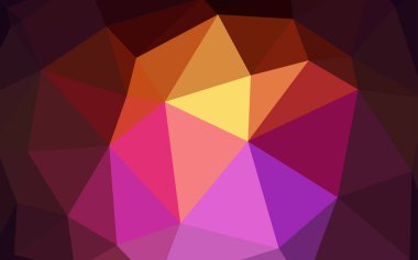 Koyu pembe, sarı düşük poli kapak vektör. Gradyan ile zarif parlak poligonal illüstrasyon. Web siteniz için yeni bir doku.