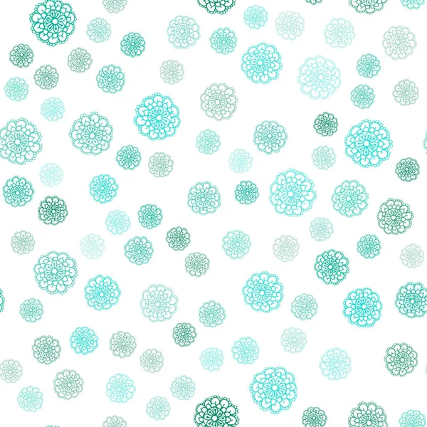 Işık yeşil vektör sorunsuz soyut doodle arka plan. Çiçekli modern geometrik soyut resim. İş tasarımınız için yeni stil.